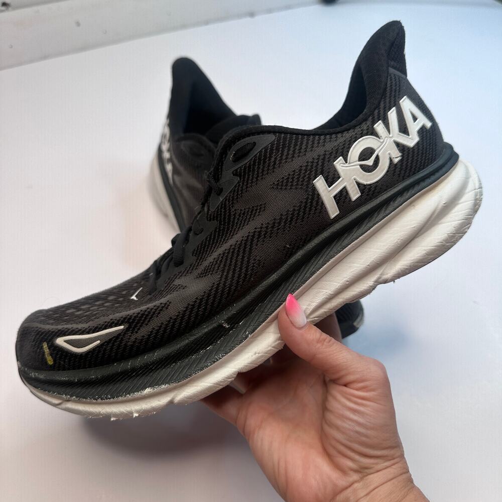 Hoka Clifton 9 Black White Sneakers
